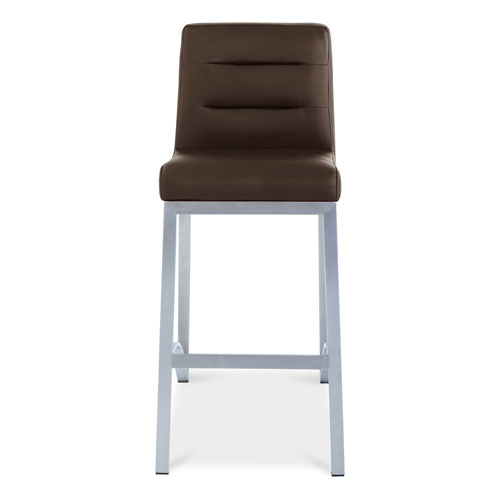 Lynx Counter Height Contemporary Bar Stool with Metal Base Zuri Furniture