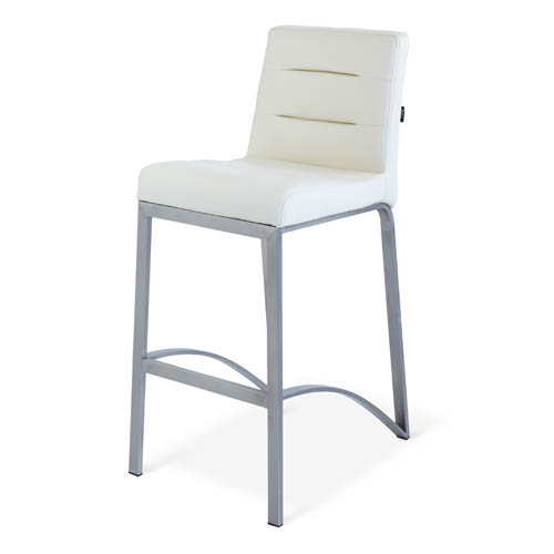 Lynx Counter Height Contemporary Bar Stool with Metal Base Zuri Furniture
