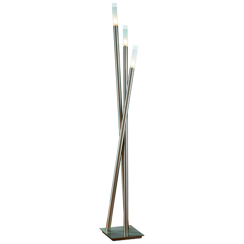 Modern Brushed Nickel Wand Floor Lamp Zuri Furniture