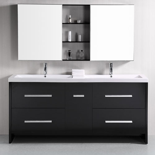 Donovan 72 Quot Double Sink Vanity Set Zuri Furniture