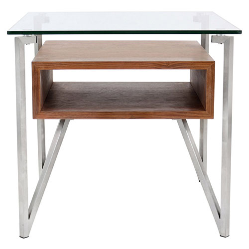 Modern Walnut Malmo End Table Zuri Furniture