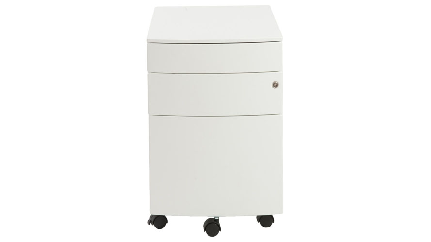 Olson 2 Pencil Drawers Filing Cabinet In White Zuri Furniture