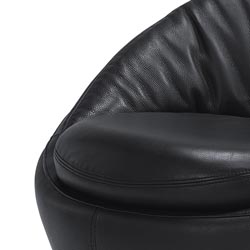 Heidi Leather Swivel Accent Chair | Zuri Furniture