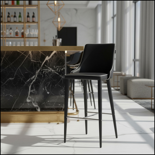 Jillian Bar Stool - Black/White