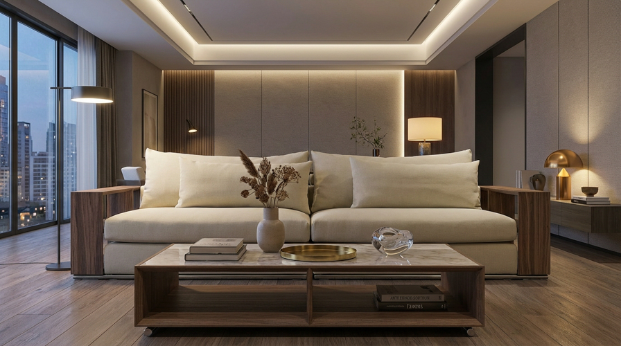 Soriano 118 Inch Sofa - Beige