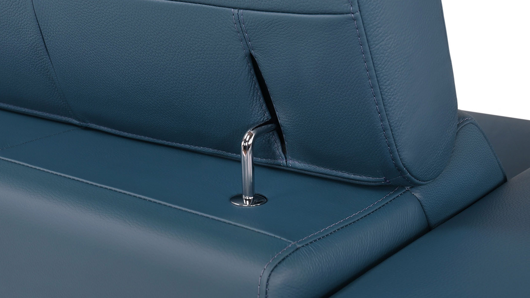 Rousso Leather Loveseat - Dark Teal | Zuri Furniture