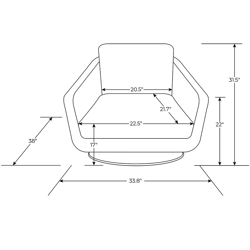 Armondo Swivel Chair Camel