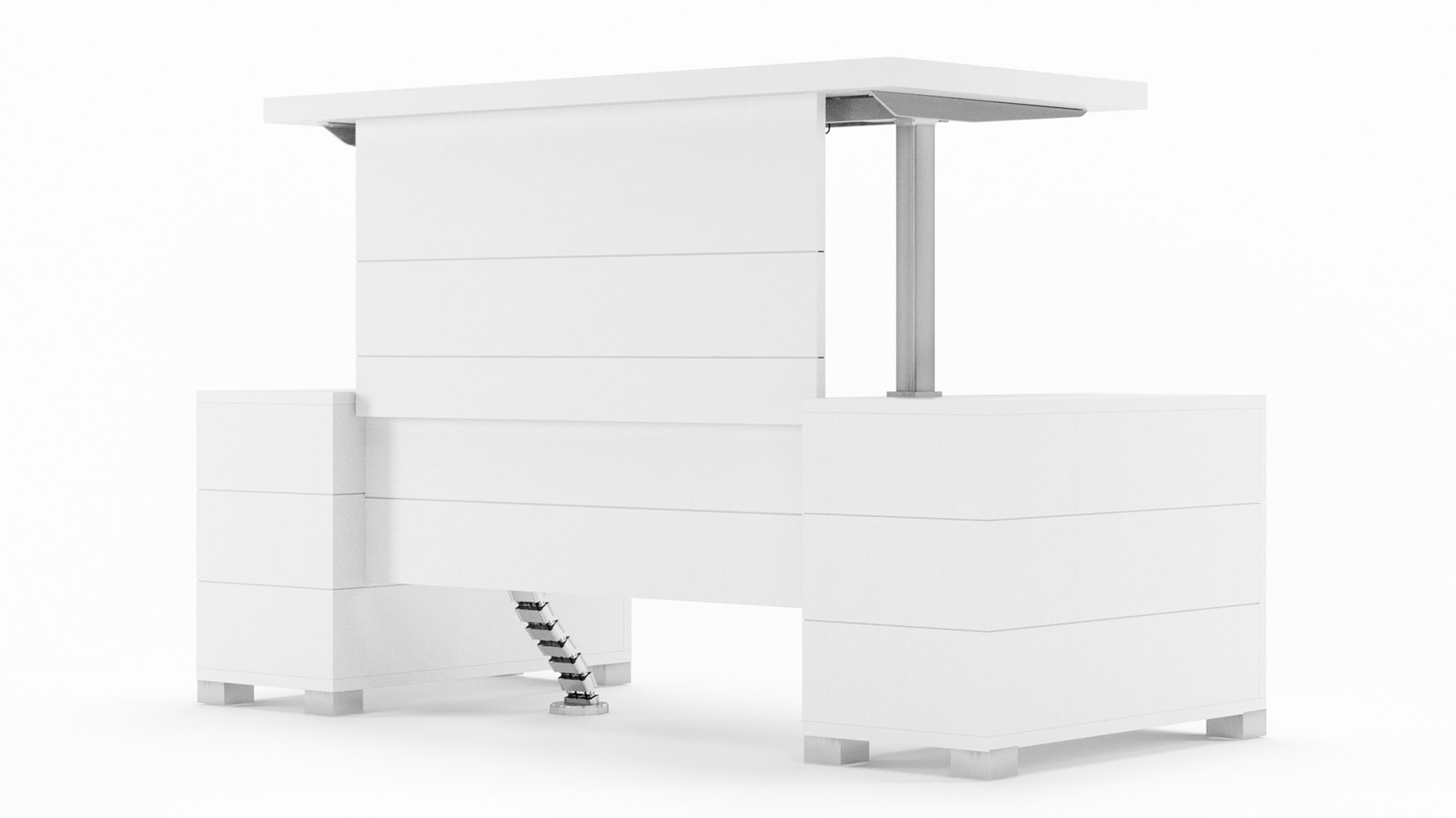 Ford Adjustable Height Desk - White