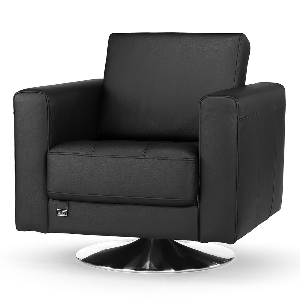 Laurent Leather Swivel Chair Zuri Furniture