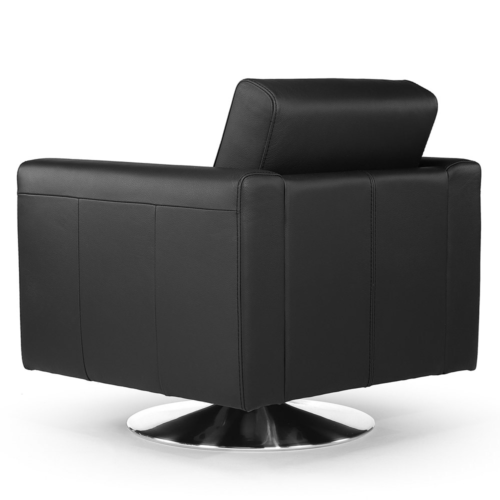 Laurent Leather Swivel Chair | Zuri Furniture