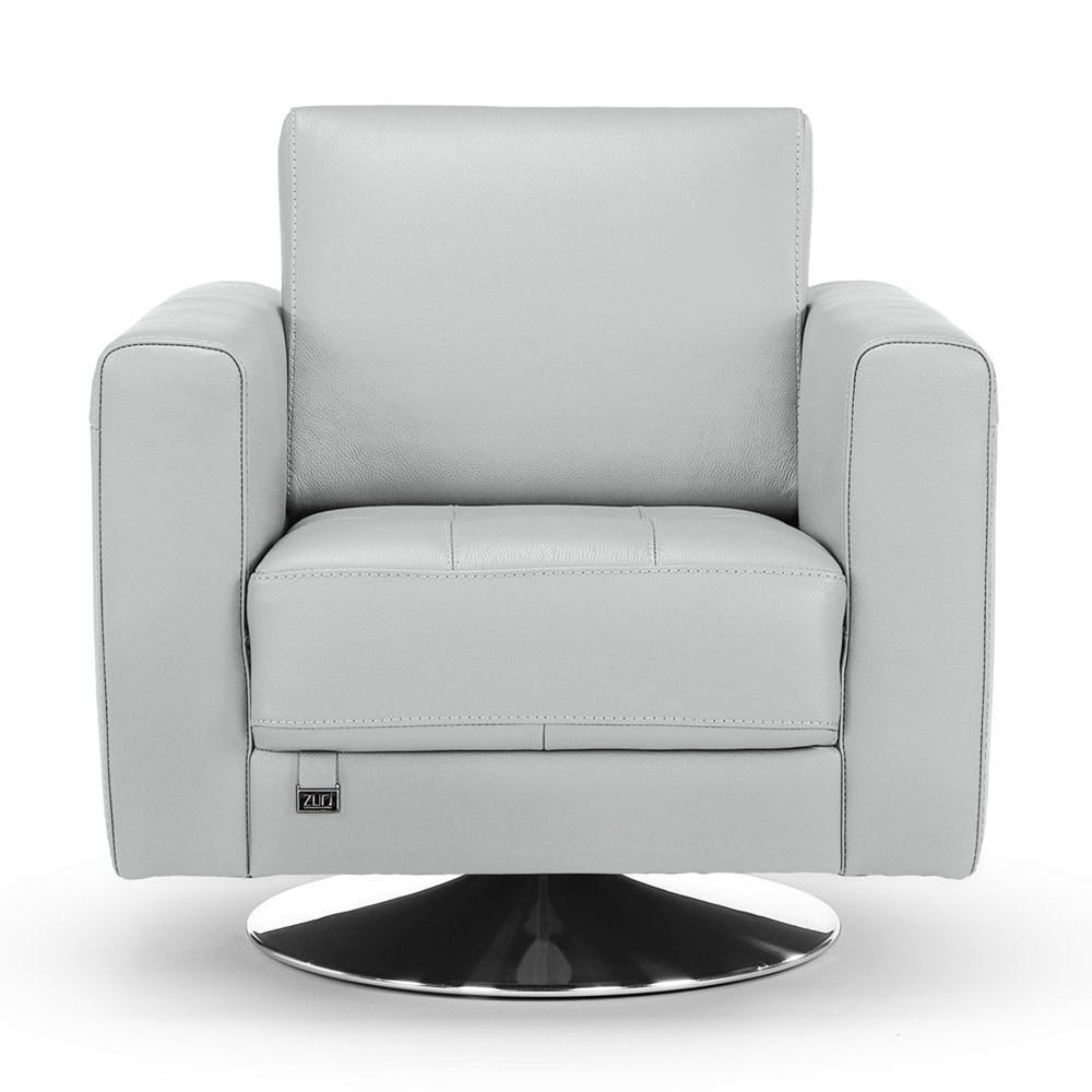 Laurent Leather Swivel Chair | Zuri Furniture