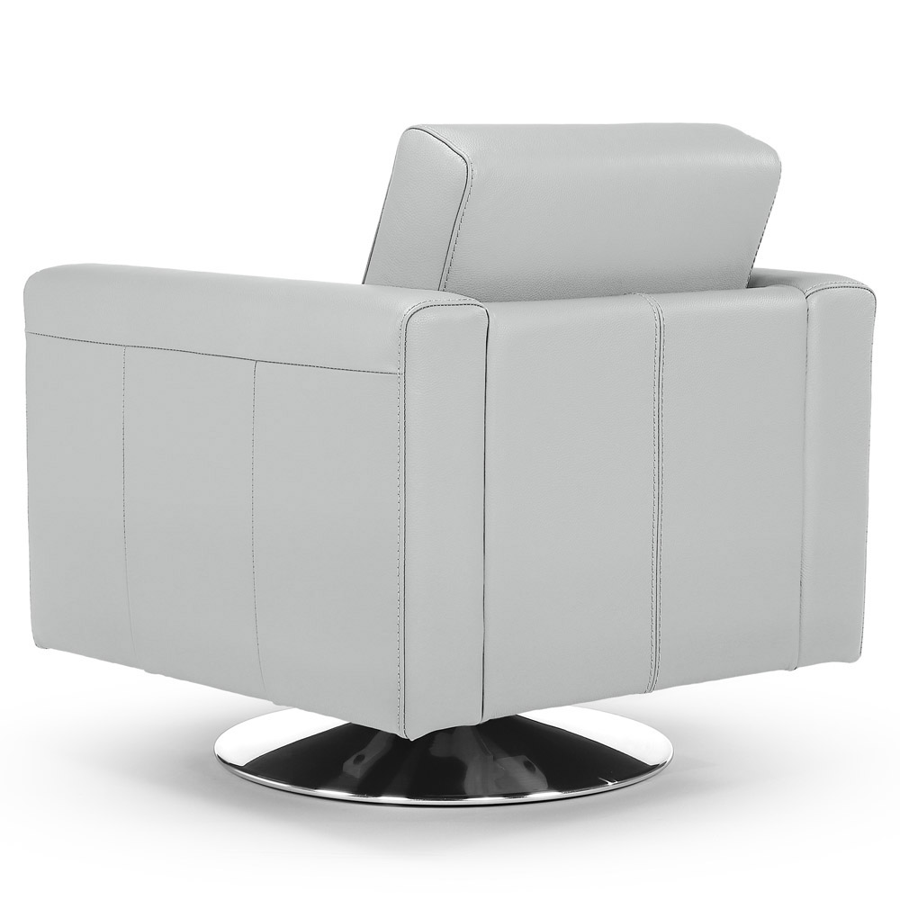 Laurent Leather Swivel Chair | Zuri Furniture
