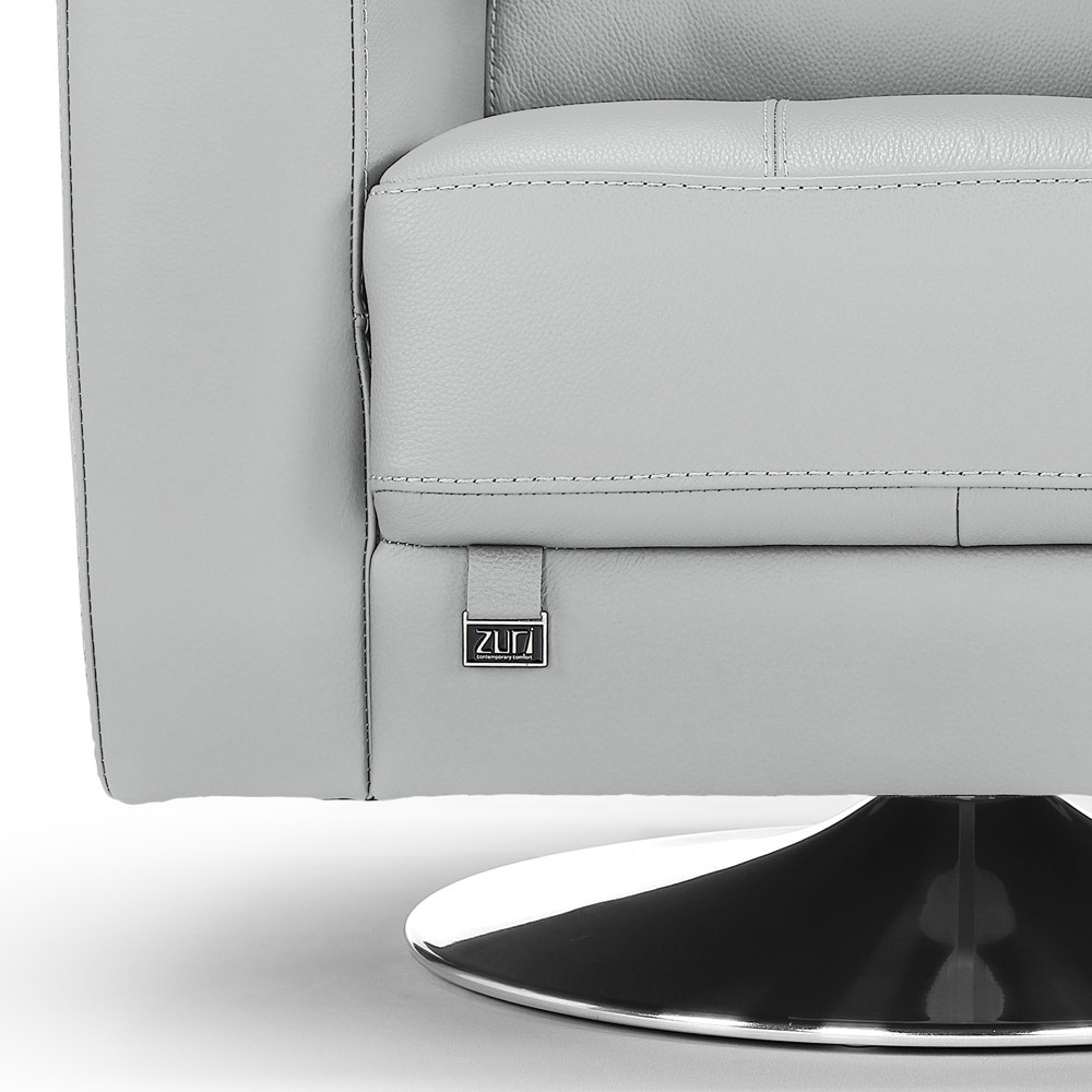 Laurent Leather Swivel Chair | Zuri Furniture