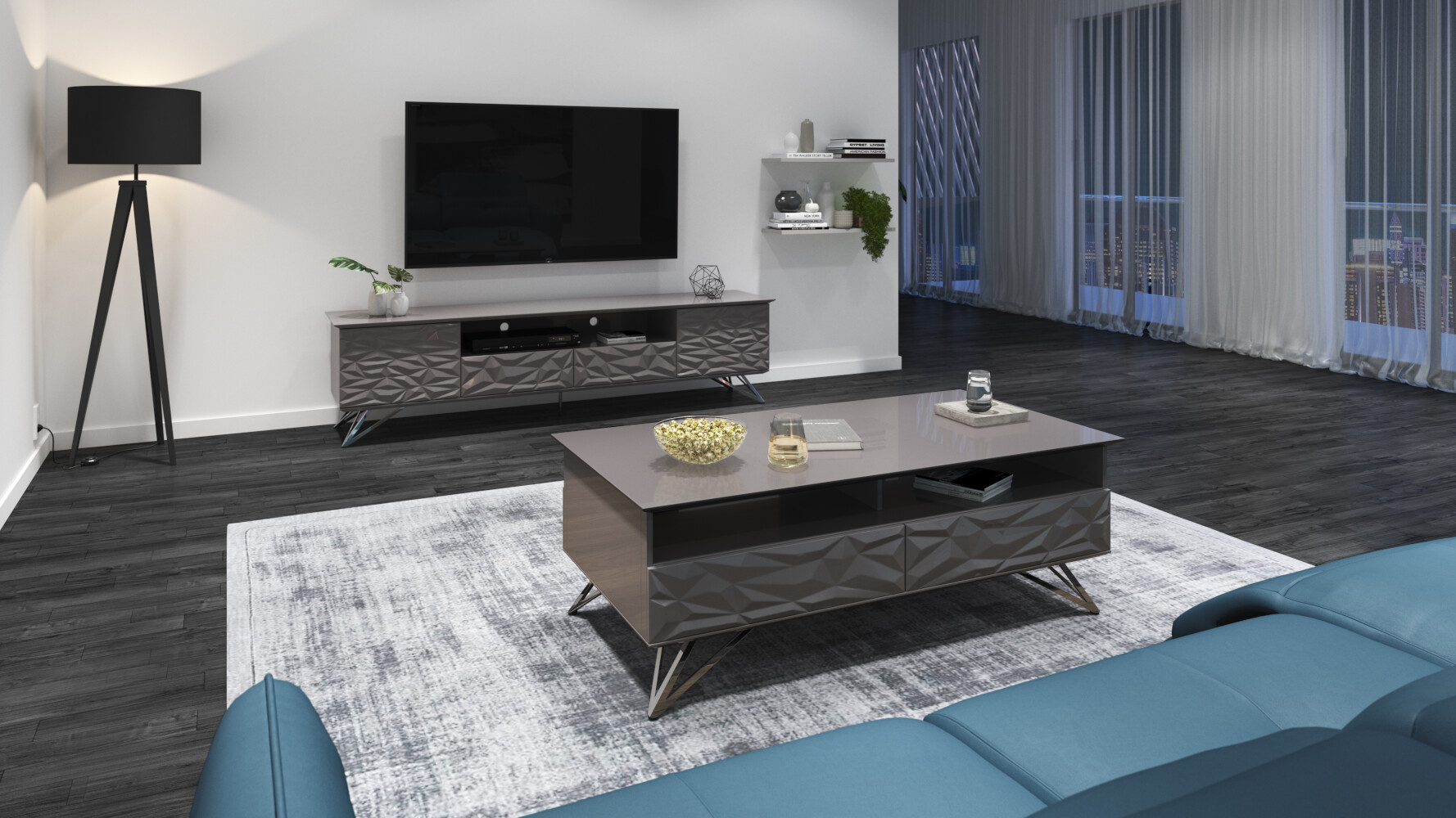 Vortice TV Stand Gray