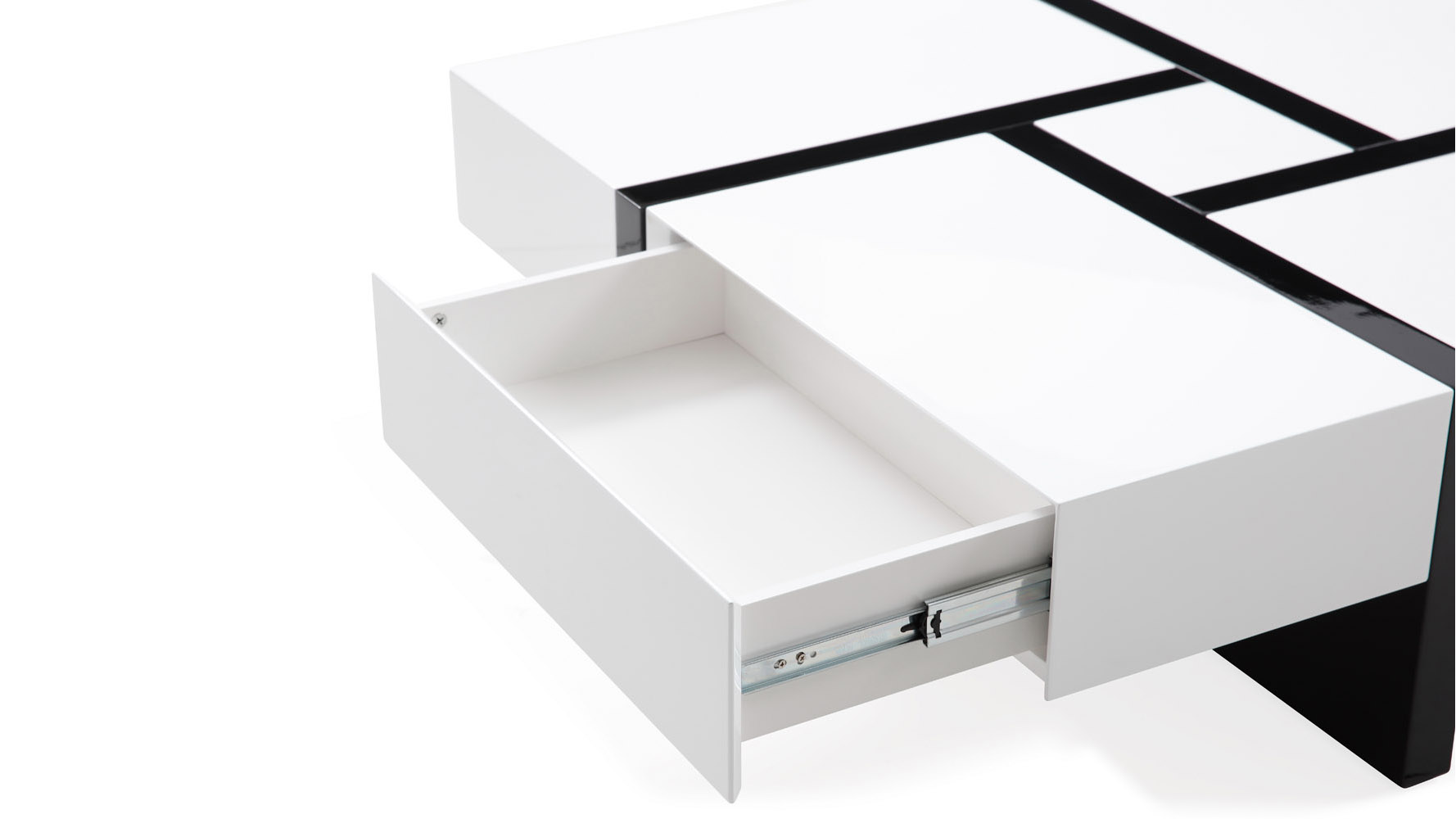 McIntosh 40" Square Coffee Table White and Black