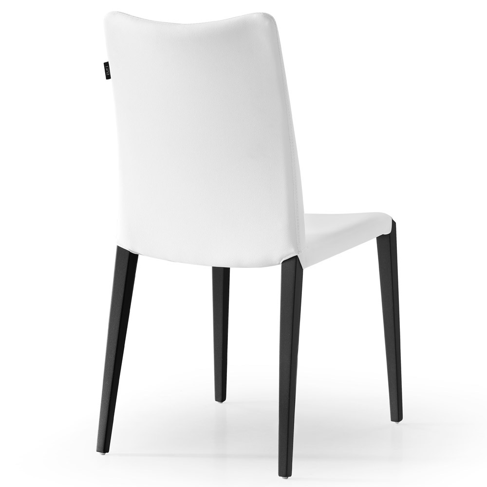 Jordan Dining Chair White / Matte Black Steel