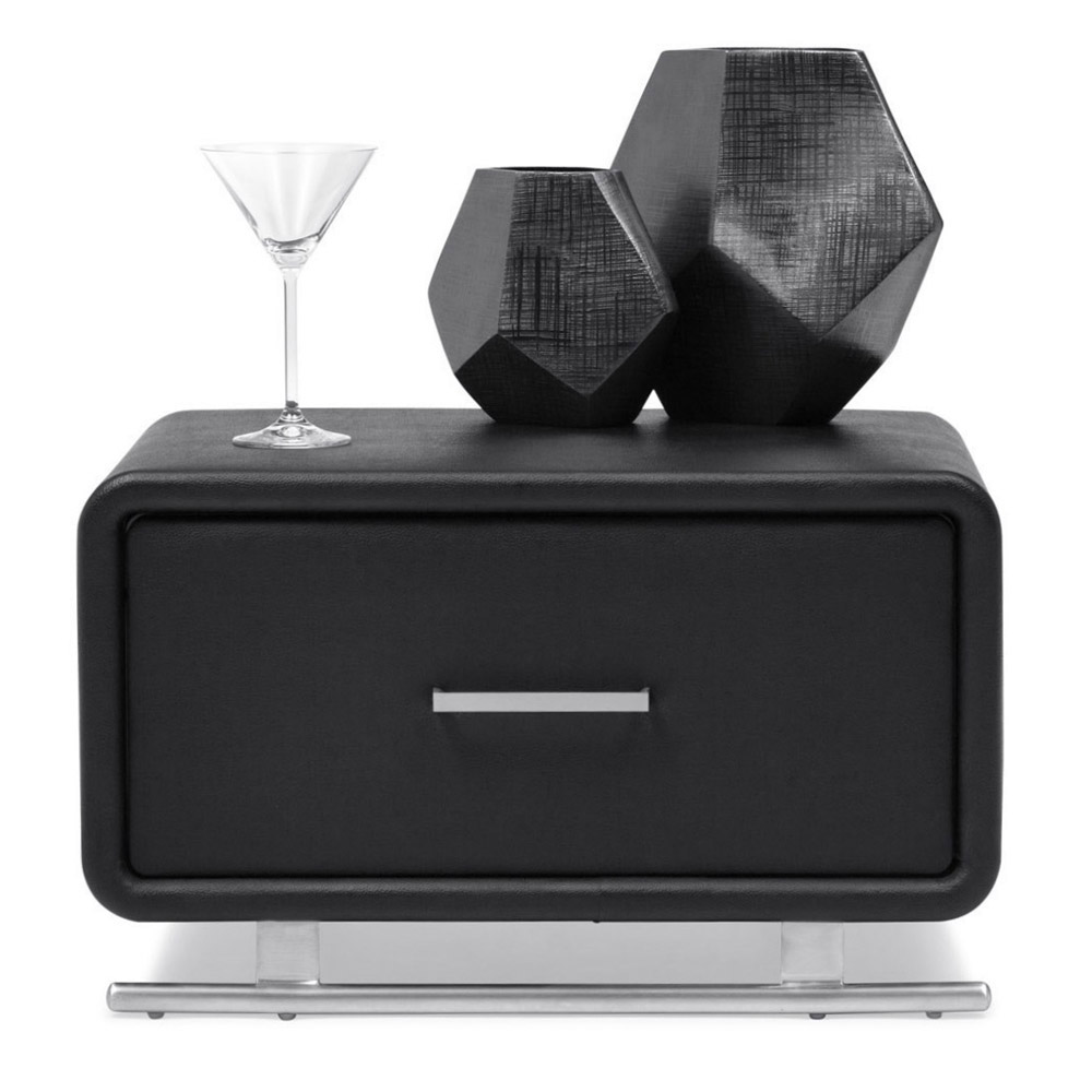 Vetro Side Table Black