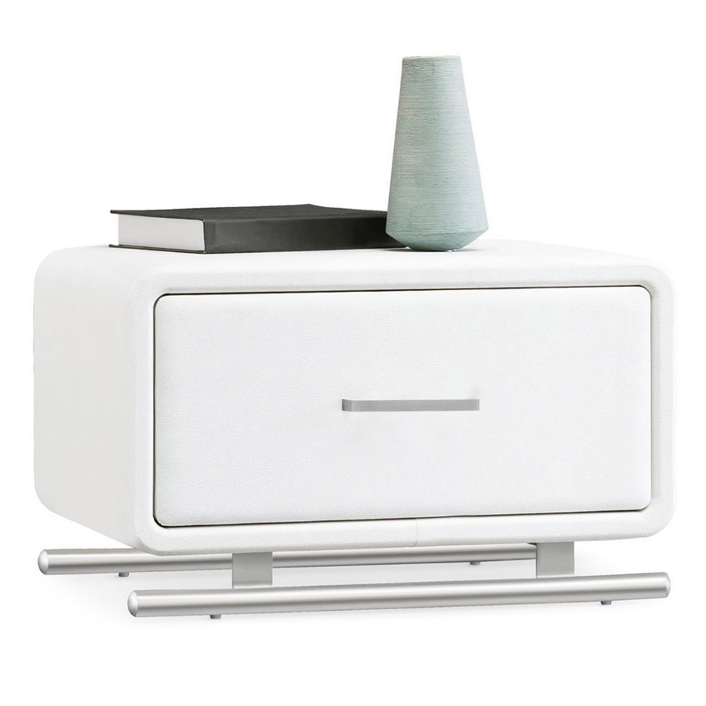Vetro Side Table White
