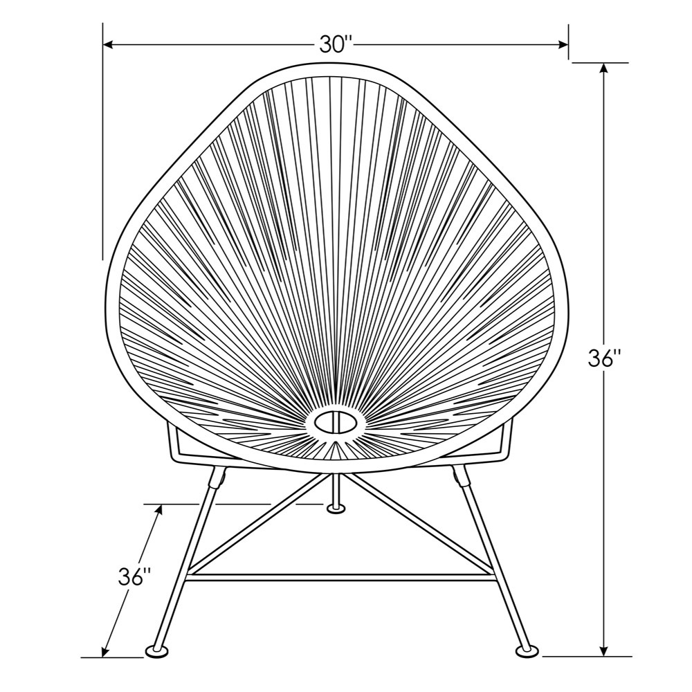 Acapulco Chair White Frame