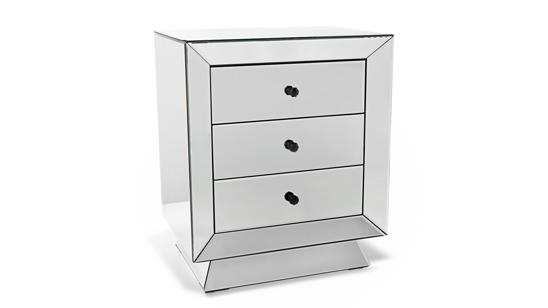 Azul Mirrored Glass Night Stand Zuri Furniture