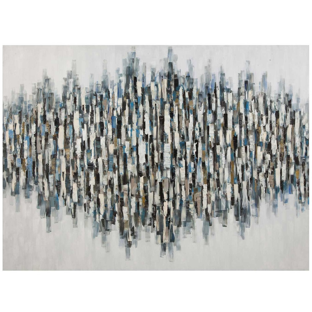 Blue Lines Canvas Art 96" x 70"