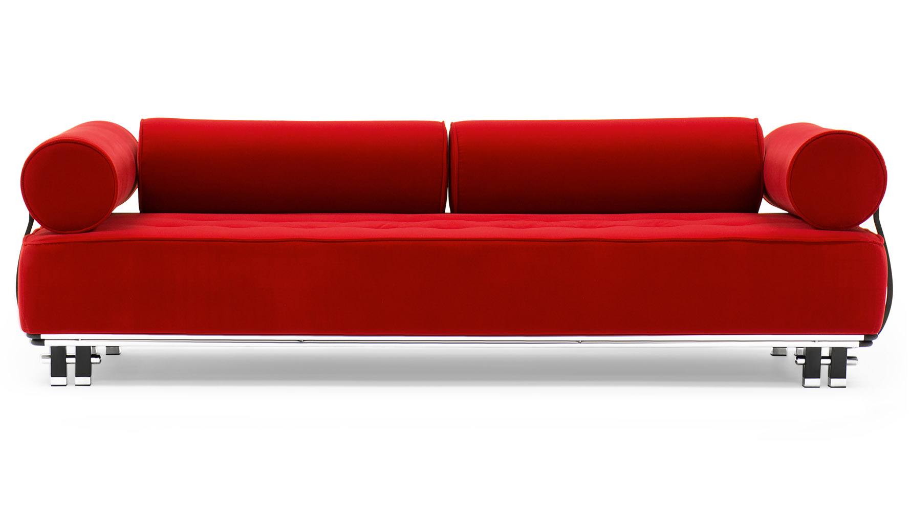 Carrera Modern Fabric Sofa Red Zuri Furniture Free Shipping