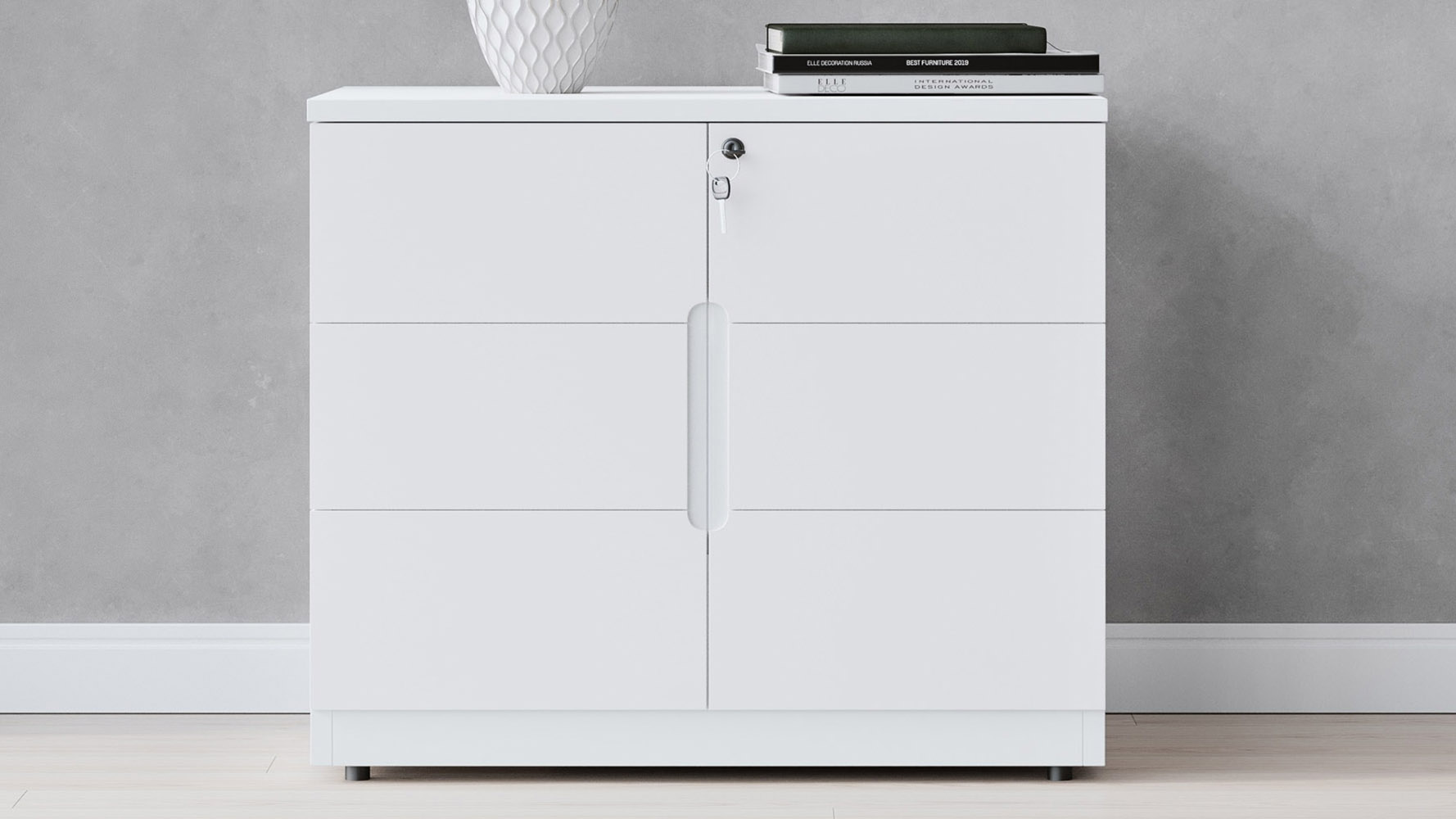 Hayes White Small Cabinet Modern Contemporary Office Storage Hayes White Small Cabinet Modern