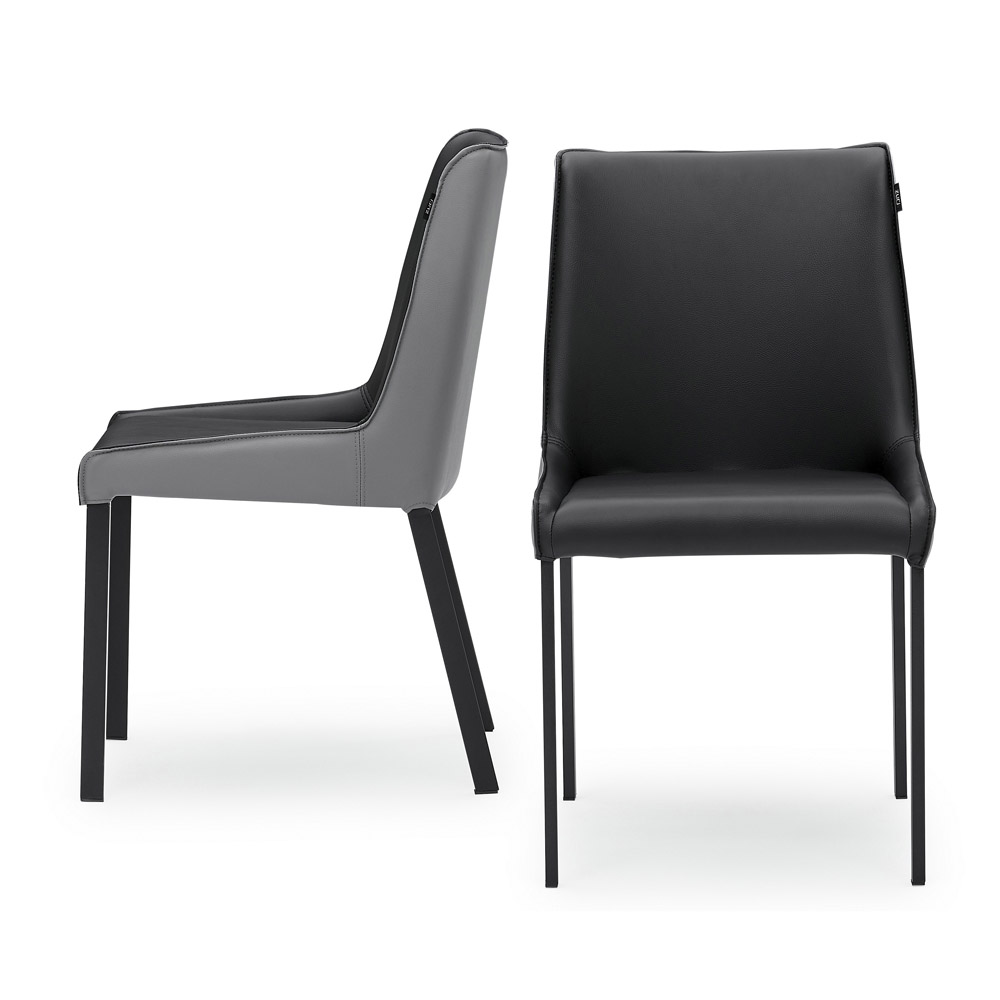 Helena Leatherette Dining Chair With Black Steel Base Zuri Furniture Free