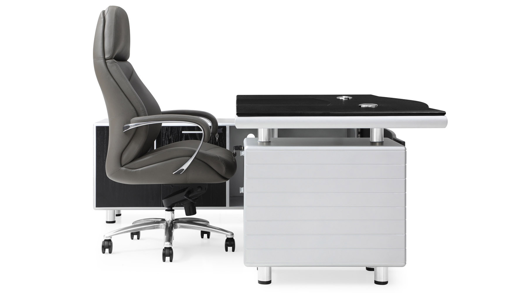 テーブル・机 Igors new desk Kennedy Desk with Return - Black