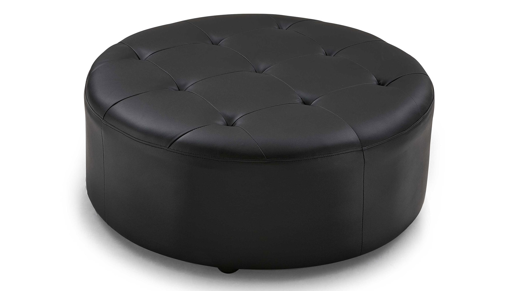 Lock Round Modern Tufted Ottoman Zuri Furniture Next
