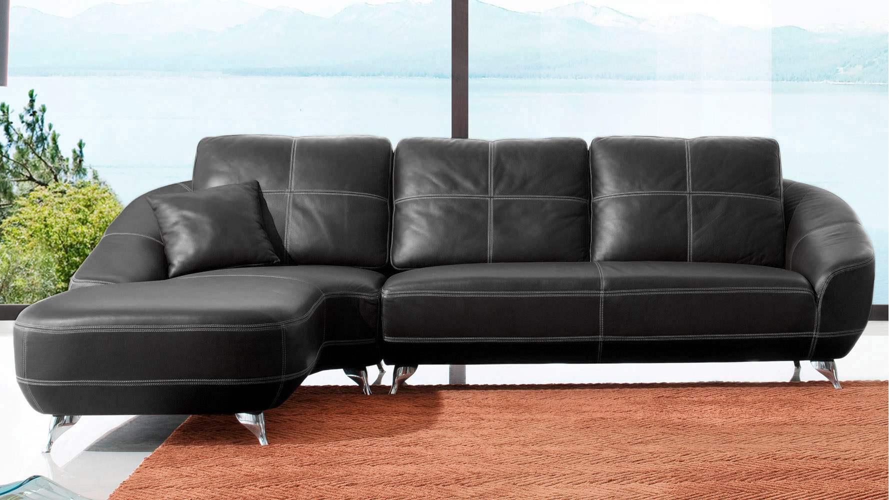 Lucy 0207 Lucy Sectional Set - Black