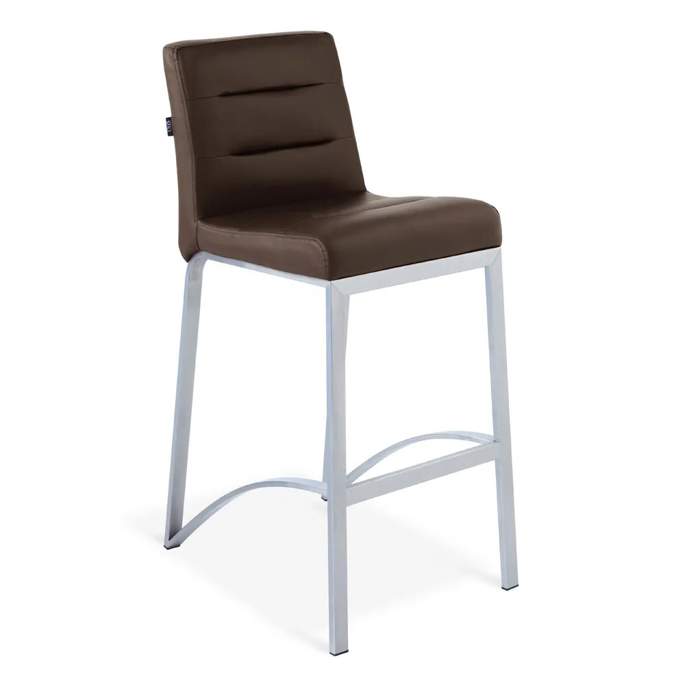 Lynx Counter Height Contemporary Bar Stool with Metal Base Zuri Furniture
