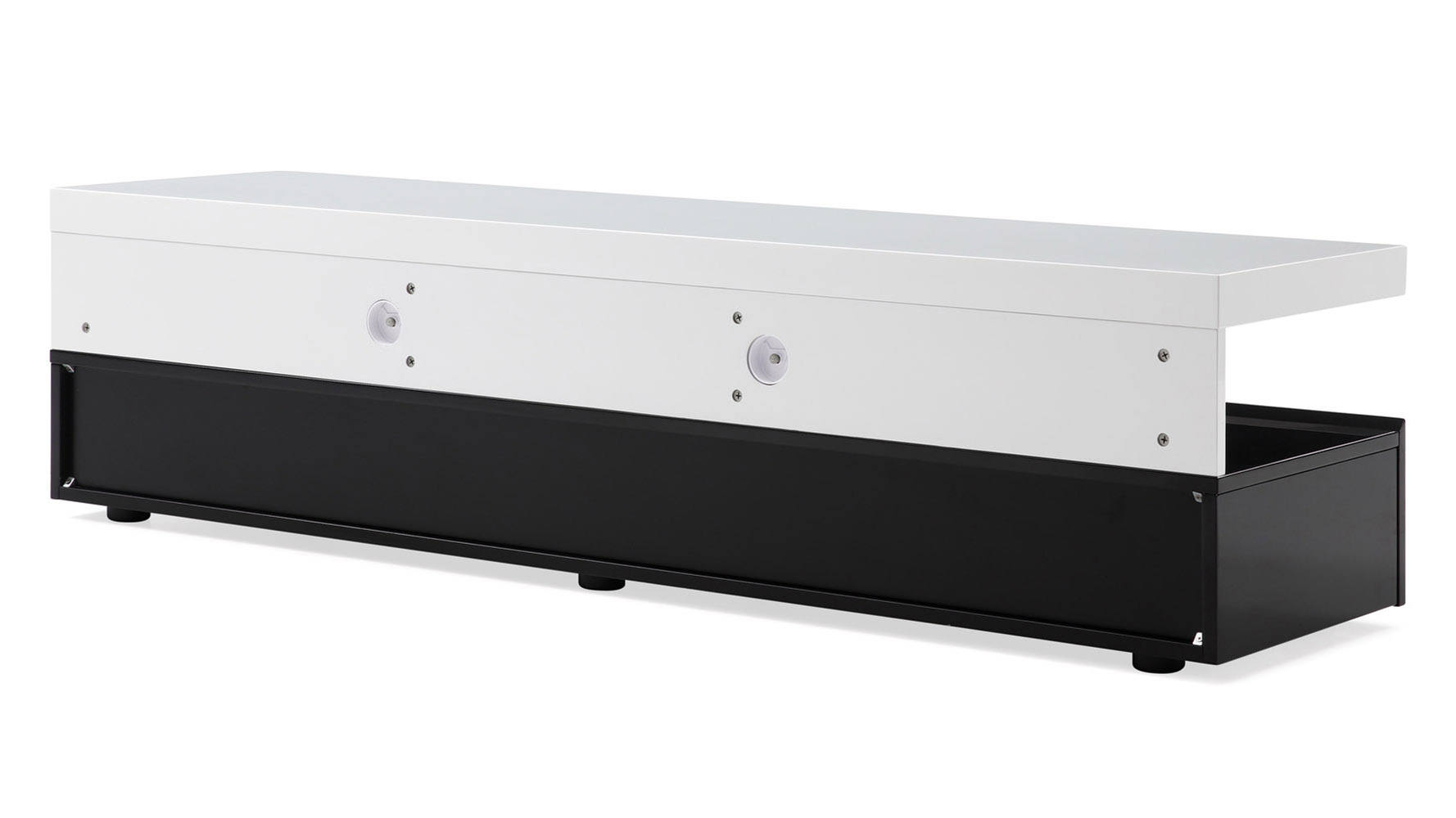Zuri Furniture Modern Mcintosh Black and White High Gloss Lacquer 71 Inch TV Stand Zuri Furniture Modern Mcintosh Black and White High Gloss Lacquer 71 Inch TV Stand