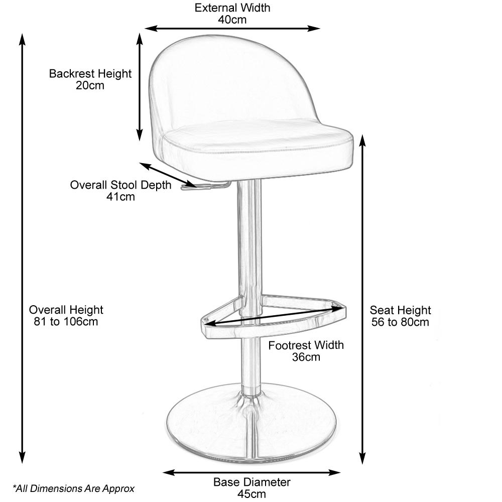 Bar Stool Seat Dimensions Zef Jam Black Mimi Adjule Height Swivel Armless Bar Stool Zuri Furniture