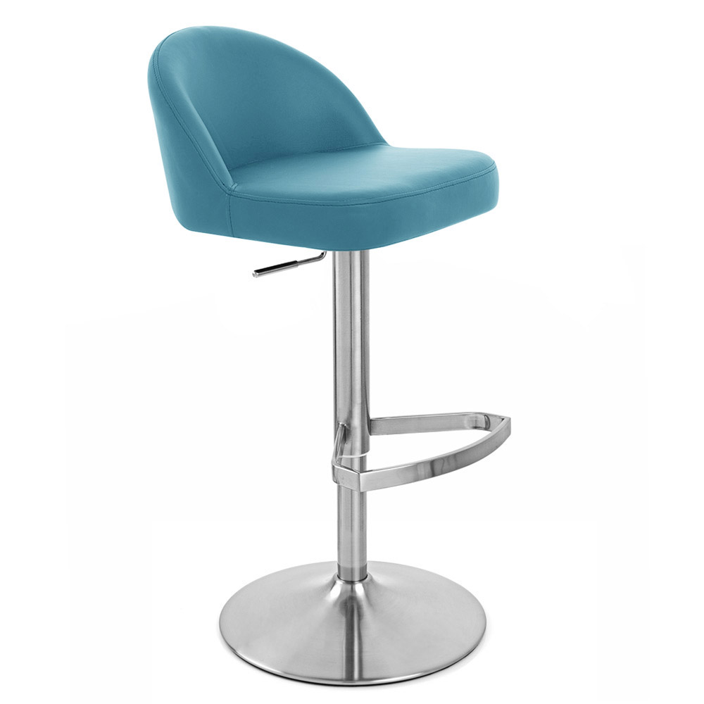 Light Blue Bar Stool Zef Jam Mimi Adjule Height Swivel Armless Bar Stool Zuri Furniture