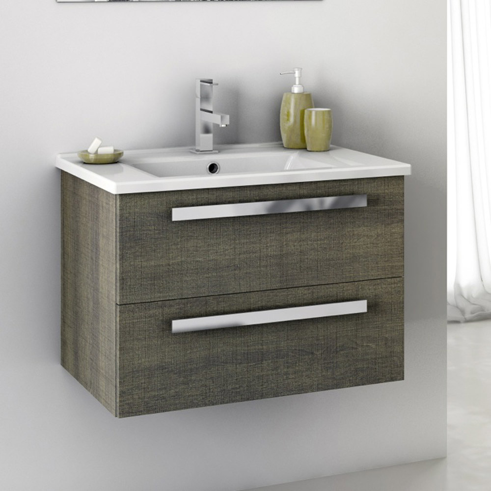 Modern 24 inch Dadila Vanity Set with Ceramic Sink ...