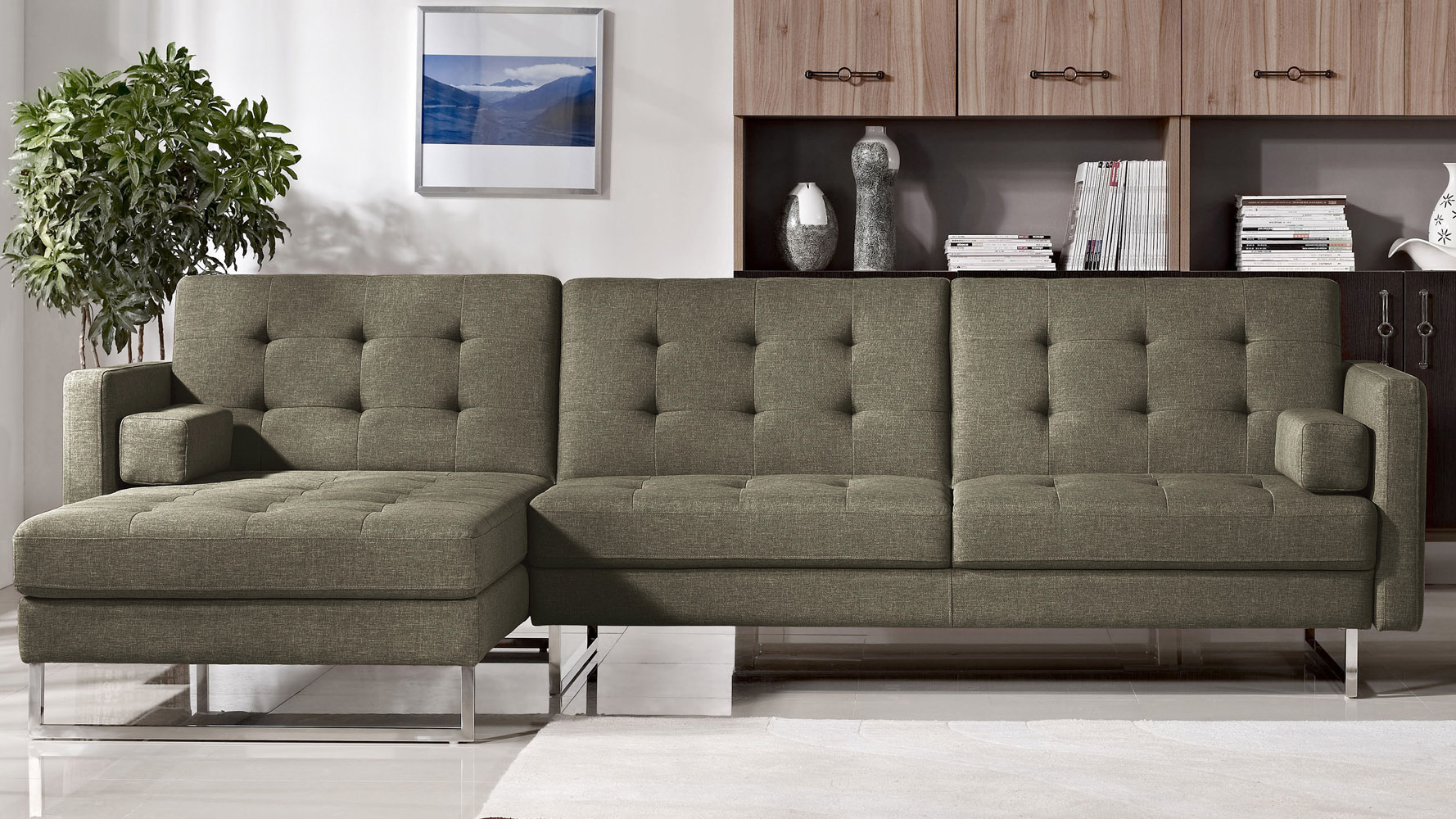 quinn modern brown fabric
