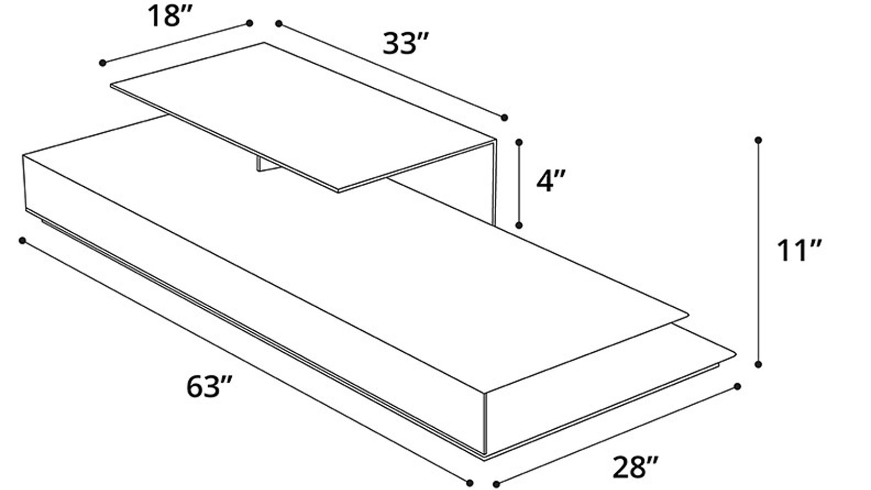 Accius Coffee Table White Lacquer