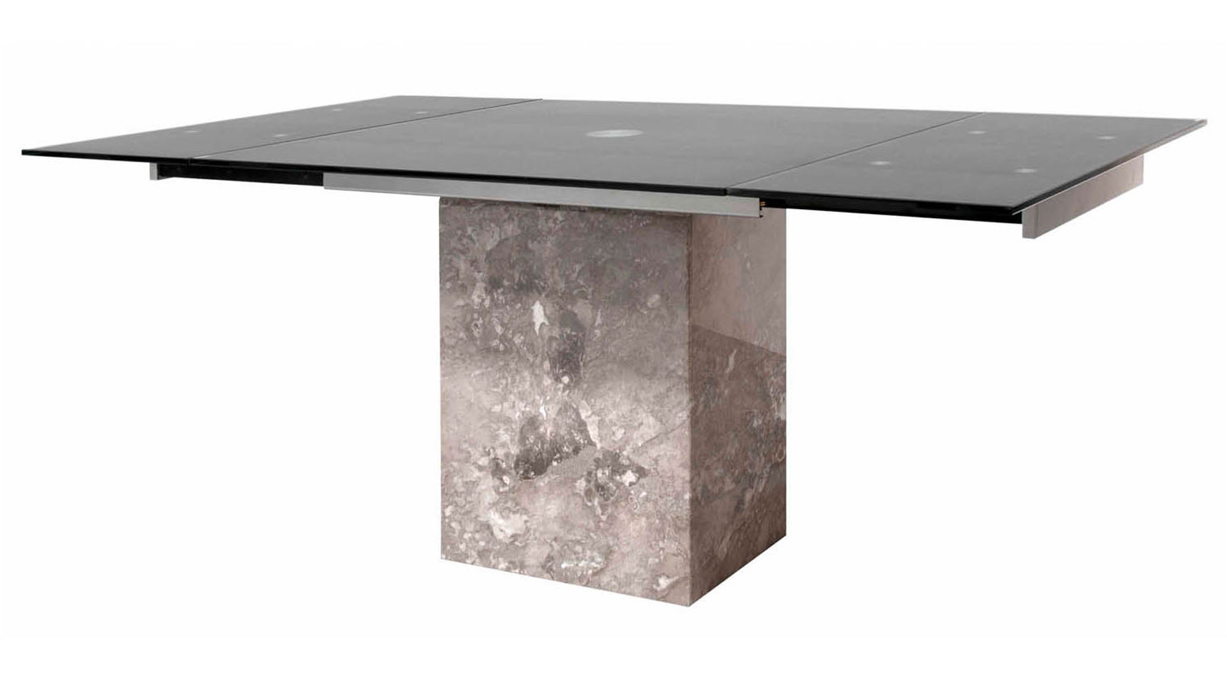 Modern Citadel Extension Dining Table Grey Marble Base ...
