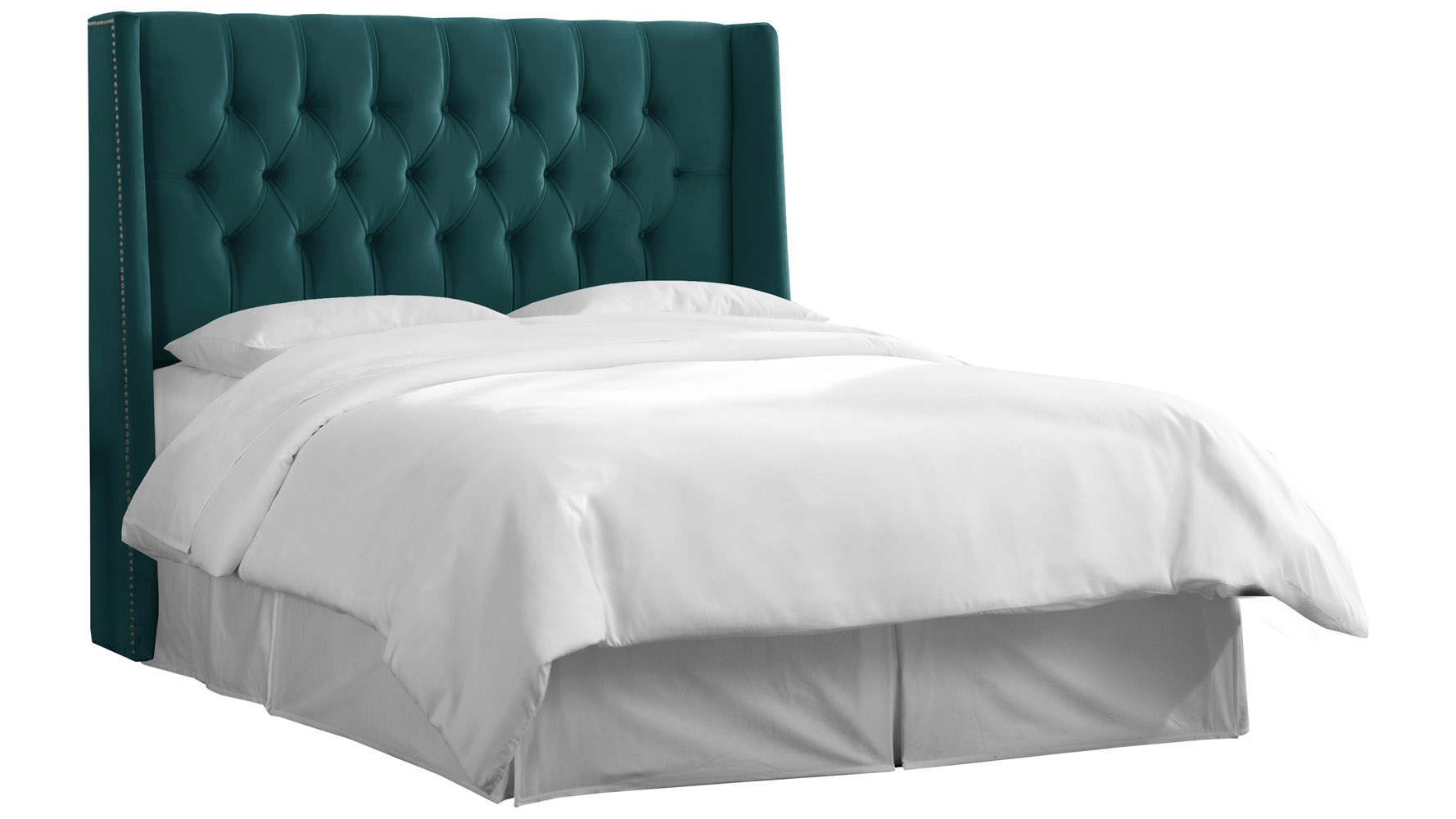 Evie Full Nail On Fabric Tufted Wingback Headboard Zuri Furniture Next
