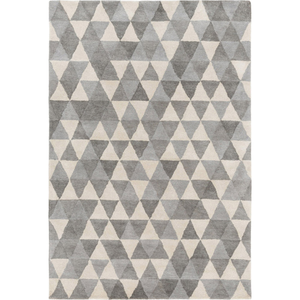 Prismatic Triangles Gray Rug