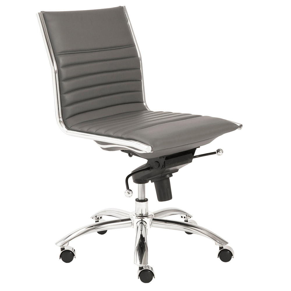 Kinsey Low Back Armless Leatherette Adjustable Height ...