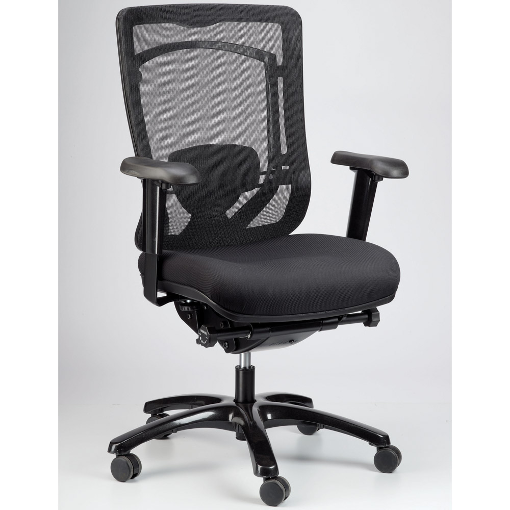 Monterey Mesh Back Swivel Chair with Fabric Seat