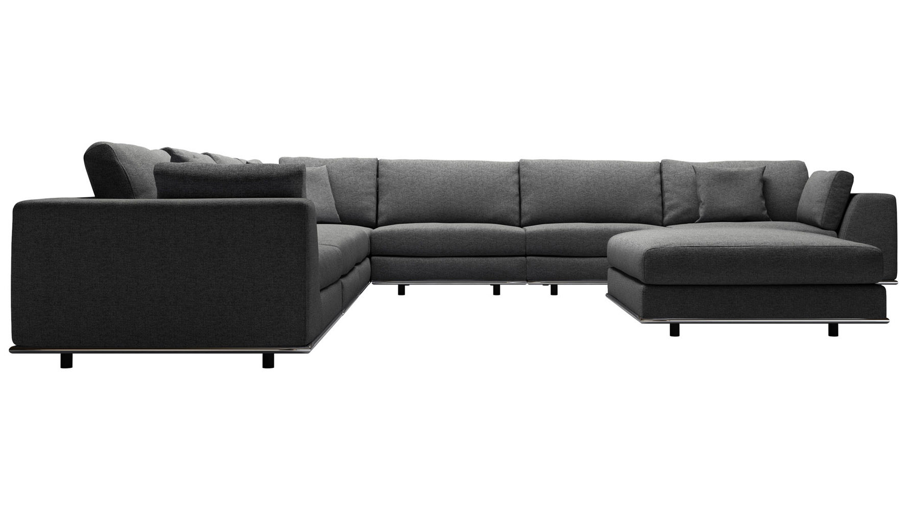 Perry Large Corner Sectional Sofa with Ottoman
