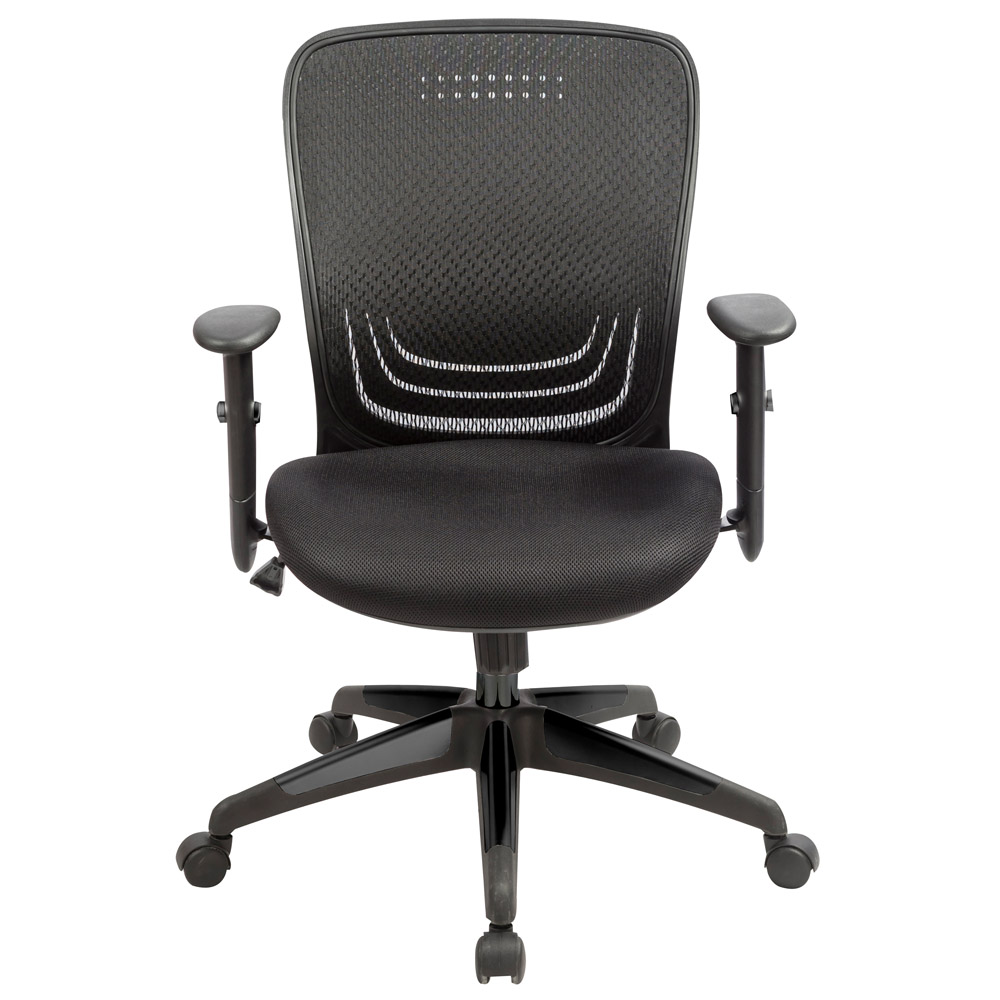 Tetra Mesh Back Swivel Chair W/Fabric Seat Black