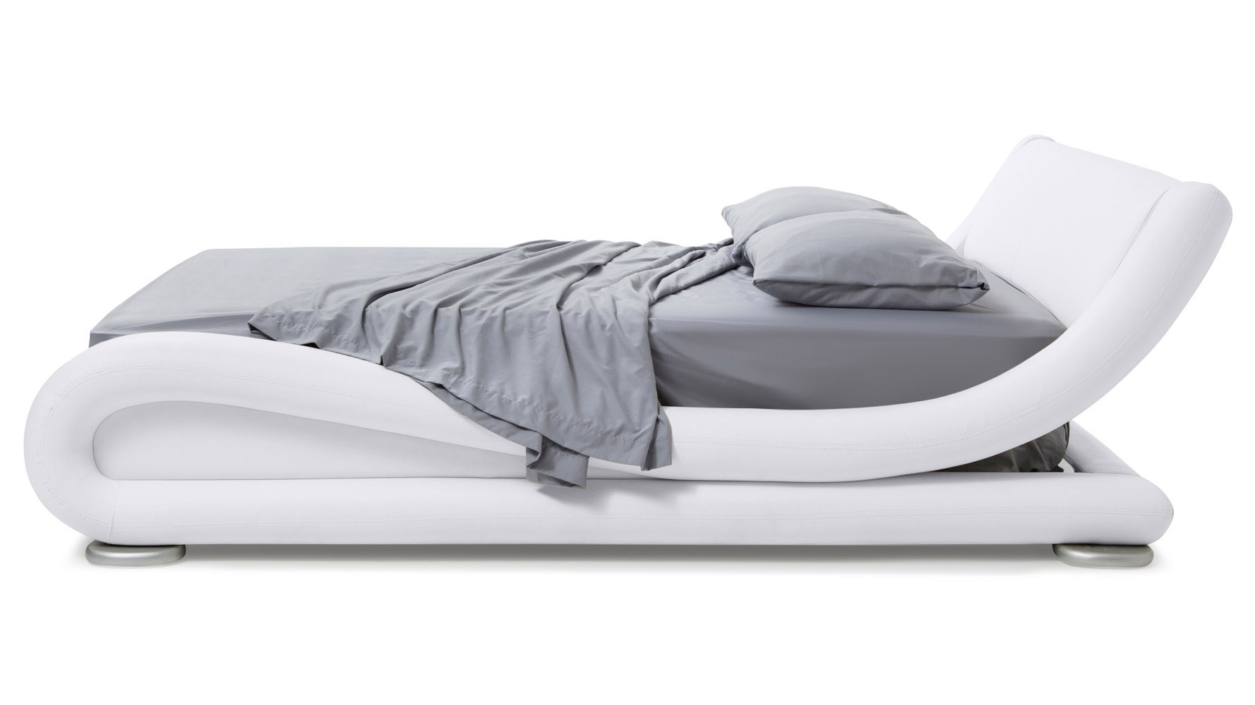 Marlo Leather Bed - White