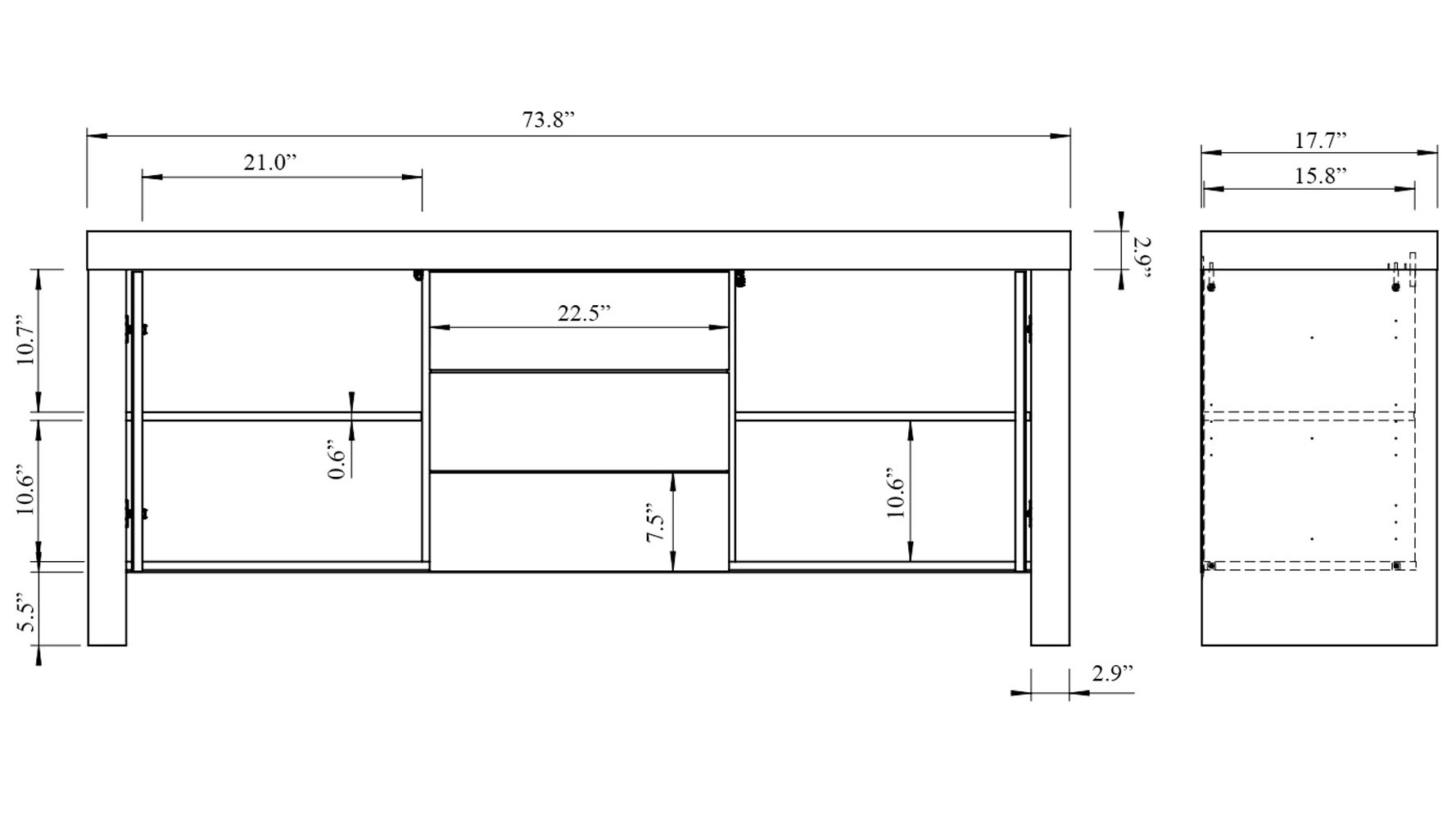 Zion Sideboard with Drawers