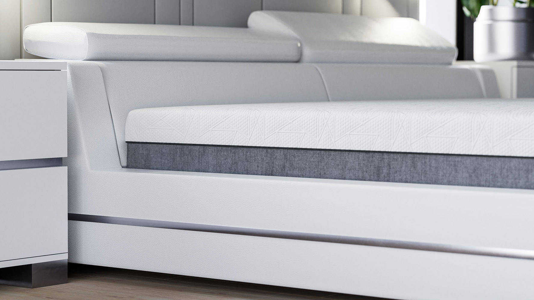 Napa 12 Inch Cooling Gel Hybrid Plush Mattress Modern & Contemporary