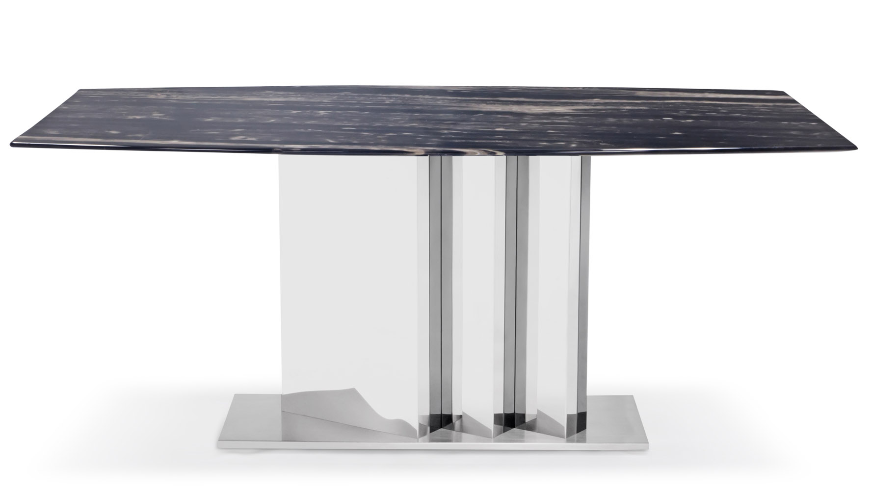 Nero Modern Dining Table With Black Marble Top And Stainless Steel Nero Modern Dining Table With Black Marble Top And Stainless Steel Base Zuri Furniture
