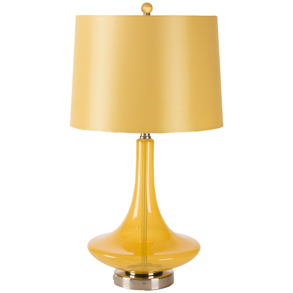 Omir Gl Base And Faux Silk Shade Table Lamp Zuri Furniture Next